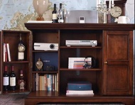 TAZU推介:一款非常實用,强勁收納功能的創意全實木多功能收納櫃,餐邊櫃,視聽櫃.設計師創意設計,巧妙的將櫃門都設計成可以放置物品的收納架,增加了實用性.收納空間.胡桃木色的櫃身,高貴復古.係一款美觀