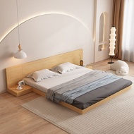 [SG SELLER ]Tatami Bed Frame Solid Wooden Bed Frame Queen&amp;King 4 Colors Available Bed Frame With Mattress