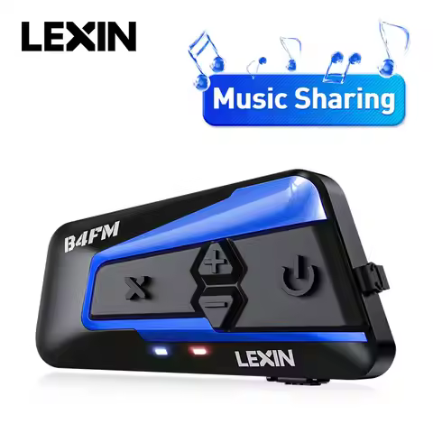Lexin B4FM- X Bluetooth Motorcycle Intercom Helmet Headsets Waterproof Intercomunicadores de Casco M