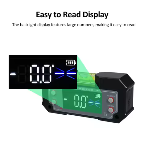 Digital Angle Gauge Liquid Leveler Finder Inclinometer Bevel Gauge XY Axis for Woodworking Sawblade 