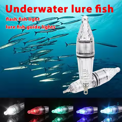 12/17CM 0-300M Underwater LED Lure Ligh Night Fish Collector Light Trap Sea Fishing Squid Flash Lamp