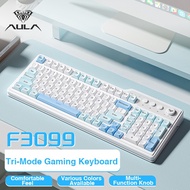 AULA F3099 Wireless Office Keyboard Office for girl Silent Membrane Keyboard 99 Keys Tri-mode RGB Kn
