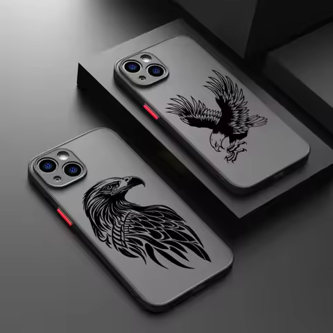 Eagle Fasion Engine Matte Case For iPhone 17 16 15 14 13 12 Mini 11 Pro Max Air X XS Max XR 8 7 Plus