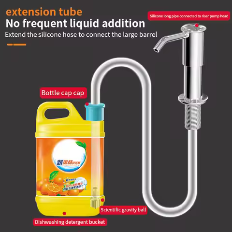 Stainless steel kitchen sink detergent dispenser, kitchen countertop anti rust detergent container, 