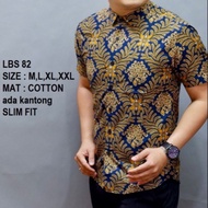 New Men's Batik Shirt Baju Kemeja Batik Slimfit Lelaki LBS82