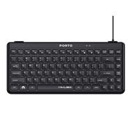 Chocolate Wired Keyboard PORTO 85-Key Light Sound Portable Keyboard Business Office Suitable Noteboo