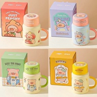 Water Jug + Glass LuLu The Piggy Pig Coffee Cup With Lid Milk Cafe Gift Cute 70132