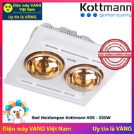 Đèn sưởi âm trần 2 bóng cao cấp Kottmann K9S và K1A