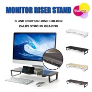 Multifunction Monitor Stand Laptop Base Stand Base Holder Computer with 2 x USB2.0 + 1 x 3.0USB Char