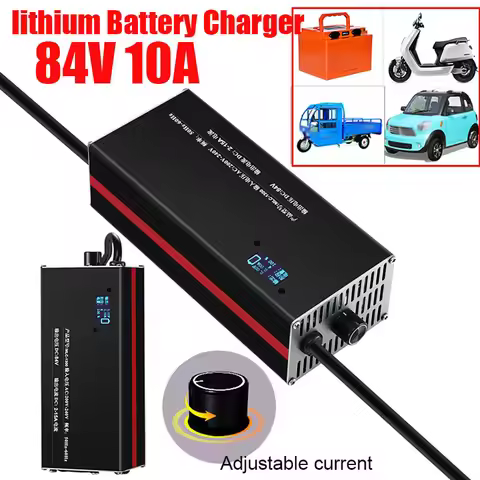 72V Fast Charger 84V 10A Fast Charger for 20S 74V Lithium Battery Charger High-power Intelligent Dis