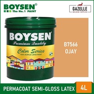 Boysen Color Series Permacoat Semi-Gloss Latex Ojay B7566 Acrylic Latex Paint - 4L