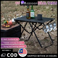 【ZZIOOP】Outdoor Foldable Camping Table - Lightweight Aluminum Picnic & BBQ Tactical Table
