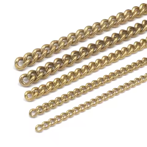 1 Meter Solid Brass Twisted Chain Keychain Wallet Chain Metal Leather Craft Bag Strap Chain Jewelry 