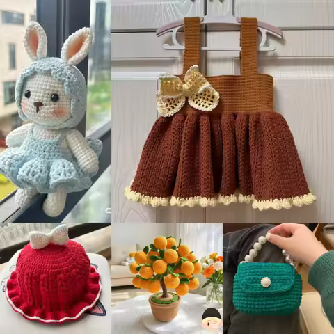 20Balls 4ply Milk Cotton Knitting Yarn DIY Handmade Crocheting Knitting Thread Material Crochet Doll