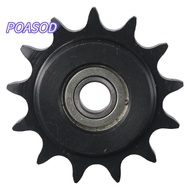 POASOD Convex Idler Gear, C45 Carbon Steel 13 Teeth Chain Idler Sprocket, Black Oxide Finished 10mm 