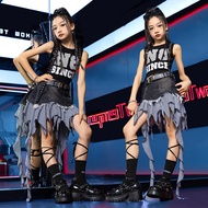 Children Jazz Dance Suit Children Fashion Trendy Cool Performance Costume Girls Model Fashion T-Taiw