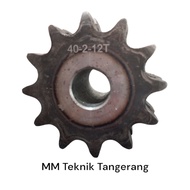 Sprocket RS 40 x 2 x 12 T Gear RS 40-2x12T Double Chain Gear Z 12T 12 T RS40 -2 40Z12 40x2x12T 40-2 