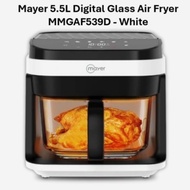 Mayer 5.5L Digital Glass Air Fryer MMGAF539D - White