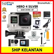 GoPro Hero 4 Silver / Hero 4 Silver 4K Video Action Camera [ Basic Diving Set ] ( 3-Months Warranty 