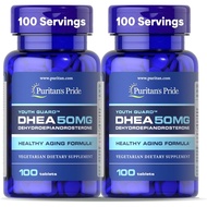 Puritan's Pride Youth Guard DHEA for Women and Men 50mg, 100 Tablets