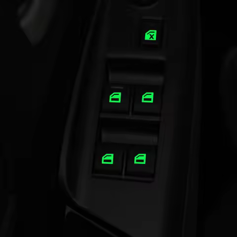 Car window glass lifter switch button luminous sticker for huyndai solaris ix35 i30 kia sportage rio