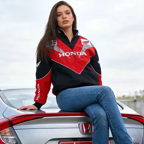 Honda Motorcycle Jackets Outdoor Windbreaker Waterproof Coat Unisex Racing Jacket for Honda Civic Ac