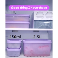 * 2pcs*Tupperware Chill Freez Small High 450ml/1L/2.5L Freezermate FM Freezer mate CF Snowflake Purp
