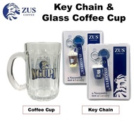 ZUS Coffee Hot Cup Key Chain & ZUS Ngupi Coffee Glass Coffee Cup/Mug
