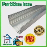 8 FEET(No Cut) Partition Metal U-Purlin 1"x1 7/8"  47mm(W) x 25mm(H) x 8Feet