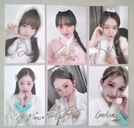 私人收藏,只有一套,ive 全團廣告做型親筆簽名相一套$3880。。另有iz one akb48 twice le sserafim 簽名小卡/簽名相/簽專由$680起