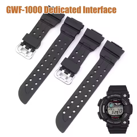 Strap for Casio G-SHOCK FROGMAN GWF-1000 5 Gen Black Rubber Watch Band Men Replacement Silicone Spor