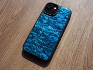 藍色 鮑魚貝殼 手工手機殼 適用iPhone16,15,14,13,12,11 Pro Max
