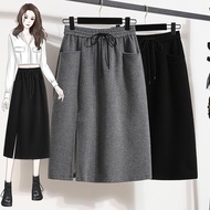 J2968☘️Plus Size A-Line Skirt - High Waist Style Autumn And Winter Skirt Versatile Daily Plus Size D