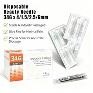 34G 1.5mm 2.5mm 4mm 6mm Painless Meso Needle Sterile Disposable Injection Needle for Eye Lip Forehea