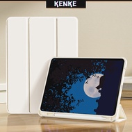 KENKE เคส iPad เคสซิลิโคน TPU นุ่มพร้อมช่องใส่ดินสอ for เคสไอแพด gen10 iPad Pro 12.9 นิ้วเคส mini6 iPad Pro 11 นิ้ว (2020/2021/2022) เคส ipad air 5 เคสไอแพด air4 iPad Air 3 เคสไอแพด gen9 case ipad gen 8 เคสไอแพด gen7 case ฟังก์ชั่นปลุกการนอนหลับอัจฉริยะ