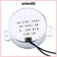 ORIENTLIIY Turntable Synchronous Motor, 220-240V AC 8-10RPM Speed Synchronous Geared Motor, 2.5-3RPM