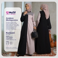 Gamis Katun Dewasa MUTIF NADJANI BLACK NUDE (COD)