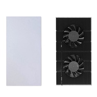 GPU Backplate Radiator Kit Graphics Card Backplane Memory Cooler Dual PWM Fan GPU Heatsink for RTX 3