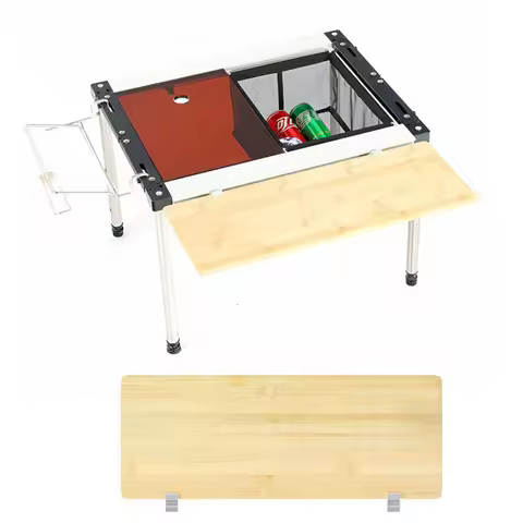 IGT Table Extension Bamboo Plate Camping Portable Board IGT Table Top Picnic Outdoor Kitchen IGT Acc