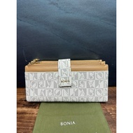 Bonia Long monogram brown Wallet