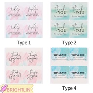 BRIGHTLIN 100PCS Thank You Stickers Party Supplies Package Decoration Gift Wrapping Gorgeous
