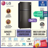 LG 547L Inverter Linear DoorCooling+ &amp; Fresh 0 Zone 2 Door Top Freezer Refrigerators Fridge Peti Sejuk - GN-H702HXHC