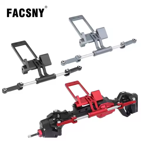 CNC BAT Servo Mount With Simulation Hydraulic Steering Kit for 1/10 RC Crawler SCX10 III AR45F Porta