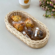 Rattan cake and donut stand