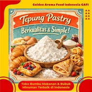 GAFI-Ku Pastry Flour 1 Kg Practical Instant Premix Crispy Flaky Pastry Results Layered for Croissant