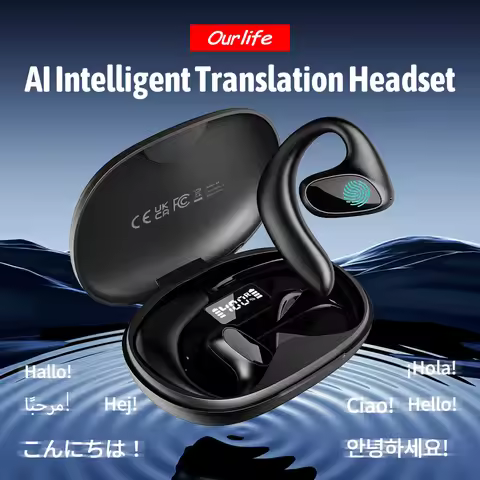 M8 Smart Voice Translator Wireless Bluetooth Earphones Translation Headphones 144 Languages instant 