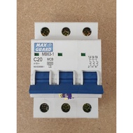 Maxguard 3 Pole 6kA 20A MCB (White)