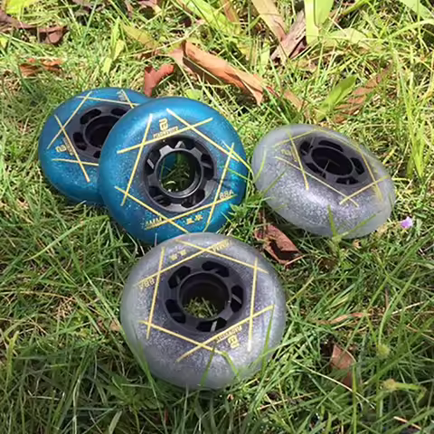 8pcs 88A Roller Skate Wheels Flat Fancy Wheels Roller Skate Inline Wheels 72 76 80mm Quad Roller Ska