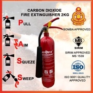 UNIQUE 2KG CO2 Fire Extinguisher &amp; Free Wall Bracket