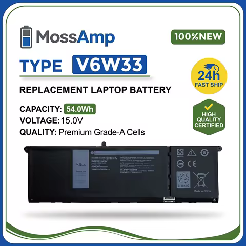 MossAmp V6W33 Laptop Battery for Inspiron Latitude Vostro 3510 3511 3515 5310 5410 5418 5510 5515 55